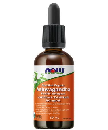 NOW Supplements Organic Ashwagandha Liquid Extract 59mL