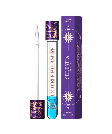 Double Pleasure Lip Oil - Moisturizing Lip Gloss for Women - Softening Glow Lip Plumper Gloss - Hydrating Lip Glow Oil - Plumping Lip Gloss Oil with Silicone Applicator (Skinny-Dipping)