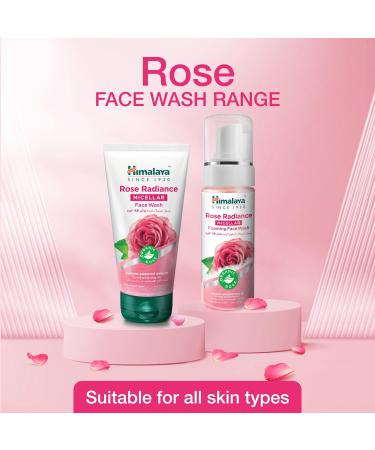 Himalaya Rose Radiance Micellar Foaming Face Wash Removes Waterproof Make-up 150ml - Buy Online on GoSupps.com
