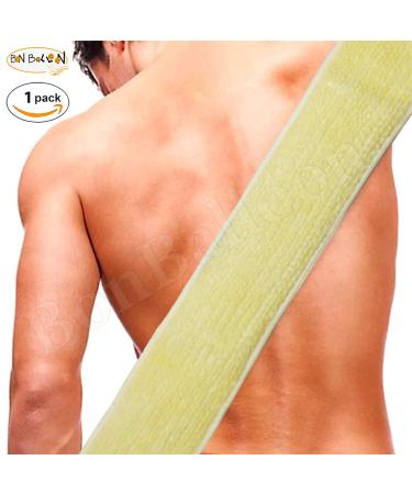 Organic Luffa Loofah Mitt for Exfoliating Shower - Premium Egyptian Scrubber Sponge for Spa Body - Long Handled Back Pouf (1 Pack) - Buy Online on GoSupps.com
