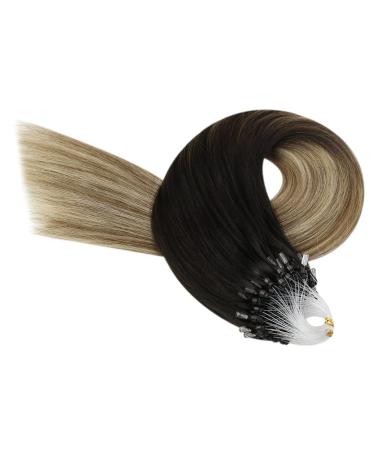 Youngsee Microring Extensions - 40cm Balayage Real Hair #2/6/24 | Dark Brown to Blonde Remy Hair Extensions 50g - Buy Online on GoSupps.com