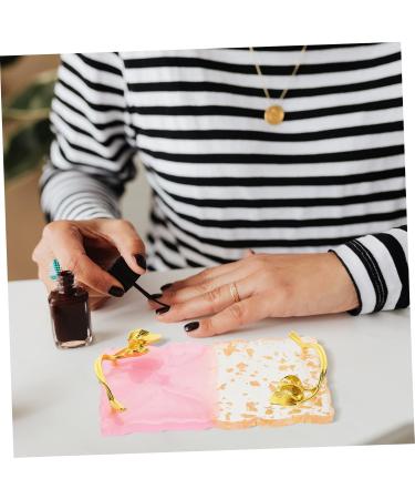 Nail Palette Color Mixing Plate - Vintage Pink Press on Nail Stand & Gel Art Tray | 11.1x7.3cm | International Shipping - Buy Online on GoSupps.com