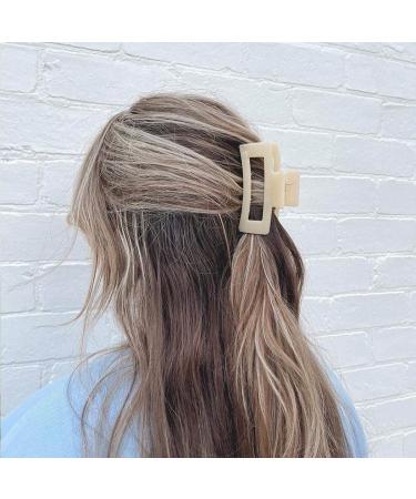 Brinie Blue Large Square Hair Claw Clips - Pack of 2 | Non Slip Hair Clamps for Women and Girls - Buy Online on GoSupps.com