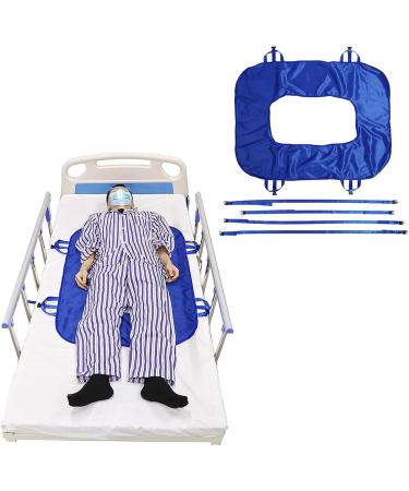 Patient Transfer Sheet Patient Positioning Bed Pad with 4 Fixed Straps and Handles Middle Hollow Design and Soft Skin Friendly Fabric 80kg Load and Sturdy for Obese Elderly Patients Medium - Buy Online on GoSupps.com