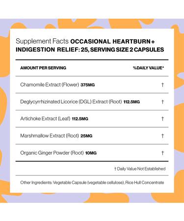 Hilma Heartburn & Indigestion Relief - Natural Antacid for Acid Reflux - 50 Vegan Capsules - Buy Online on GoSupps.com