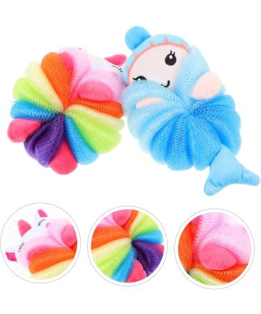 Housoutil 4 Pcs Baby Loofah - Soft Exfoliating Bath Sponge Set for Shower & Bathing | Gentle Baby Body Scrubber & Facial Sponge - Buy Online on GoSupps.com