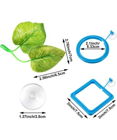 Aquarium Feeding Set: Fish Feeding Ring, Food Feeder, Spawning Bed, Betta Leaf Pad - 4 Pieces - Buy Online on GoSupps.com