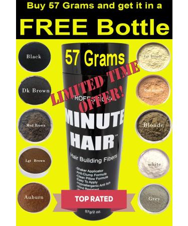 Biggie Sized 57g Dark Brown Hair Building Fibers Bottle - Refillable, High Grade Minute Fibers - Choose Your Color - Buy Online on GoSupps.com