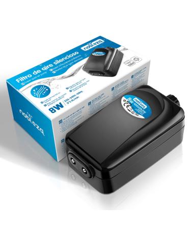 Nobleza - Aquarium with double valve adjustable air pump very quiet 8W - 2*3.5L/MIN