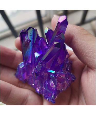 Natural Crystal Rough Natural Crystal Rough Natural Quartz Colour Crystal Cluster SpecimenHome Display Decoration Electroplated Amethyst Stone Decor 1pcs Exorcise Evil Spirits Money Drawing Jaspery ( 70-90g - Buy Online on GoSupps.com