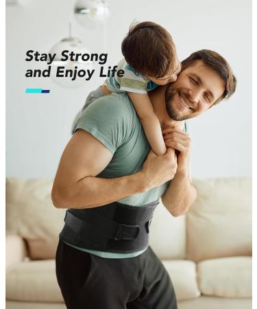 Fitomo Back Support Belt for Men and Women - Ergonomic Spine Curve Support with Carbon Fibre Splints - XXL Size - Relieve Lower Back Pain, Improve Posture, and Support Heavy Lifting - Buy Online on GoSupps.com