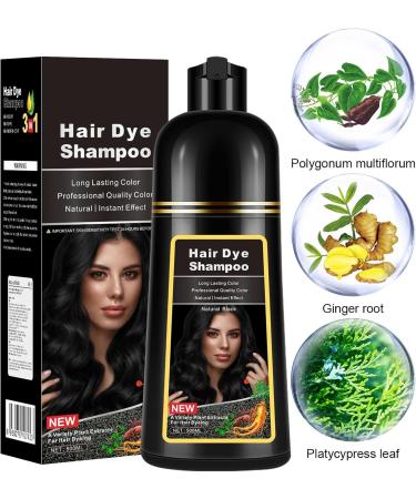 Instant Hair Dye Shampoo Black Dew Hair Color Shampoo Natural Plant-Based Hair Color Shampoo Hair Color Shampoo for Men and Women - Buy Online on GoSupps.com