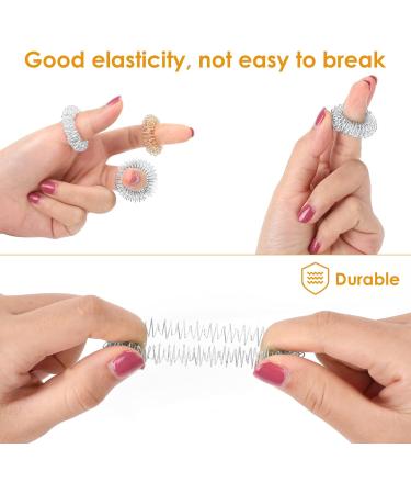 Buy Aster 10-Piece Acupressure Massage Ring Set - Finger & Wrist Therapy - Improve Blood Circulation - Gold/Silver | International Shipping Available - Buy Online on GoSupps.com