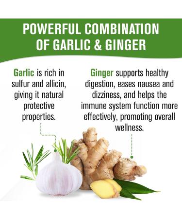NaturalSlim Garligin Odorless Garlic Supplement with Ginger for Immune Support Metabolism Booster Supports Natural Body Balance & Improves Digestion - 100 Capsules - Buy Online on GoSupps.com