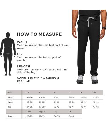 FIGS Cairo Cargo Scrub Pants for Men - Classic Straight Leg Fit - 9 Pockets - 4-Way Stretch - Anti-Wrinkle - Black - Regular Large - Buy Online on GoSupps.com