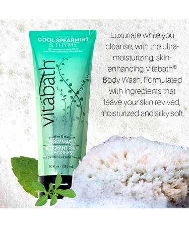 Vitabath Cool Spearmint & Thyme Body Wash and Body Polish Combo - 10 oz (Pack of 1) | Cruelty-Free & Paraben-Free | Moisturizing Bath Cleanser - Buy Online on GoSupps.com