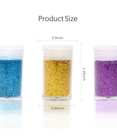24 Colors Fine Glitter Set for Resin & Arts | Sparkling Craft Supplies for Festivals & Makeup | Cosmetic Glitter for Nail, Face & Hair - Buy Online on GoSupps.com