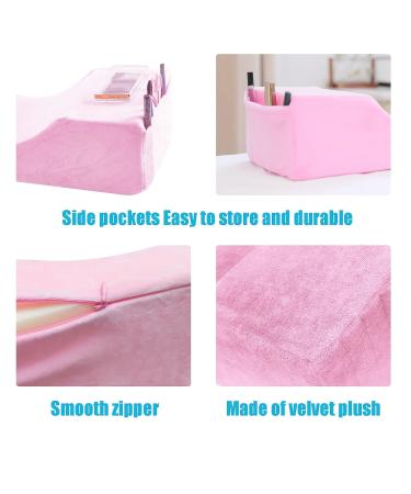 Memory Foam Beauty Eyelash Extension Neck Pillow with Makeup Pocket - Pink - Buy Online on GoSupps.com