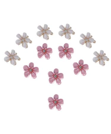 12 Pieces Mini Daisy Flower Hair Claw Clips in White and Pink - Hair Accessories for Women and Girls - Buy Online on GoSupps.com