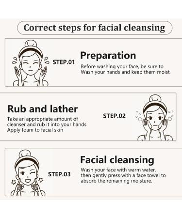 Squalane Facial Cleanser Face Wash for Gently Cleaning Pores Gentle Foaming Cream Cleanser With Squalane Glycerin and Rich in Vitamins to Protect Skin Barriers Deeply Hydrating For All Skin Types - Buy Online on GoSupps.com