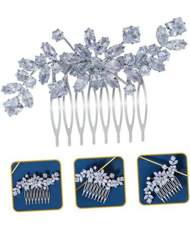 Housoutil Crystal Side Hair Comb Flower Girl Headpiece Wedding Bridal Hair Comb Crystal Hair Accessories Hair Accessories for Prom Combs Wedding Headdress Zircon Hairpin Alloy Bridesmaid - Buy Online on GoSupps.com