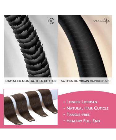 Buy If Salt Tape Extensions - Real Hair Chocolate Brown 10pcs | 30g 65cm Invisible Hair Extensions for Girls - Smooth Refill Pack #4 - Buy Online on GoSupps.com