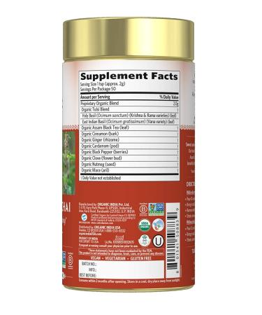 Organic India Tulsi Masala Chai - Stress Relieving Loose Leaf Tea 3.5 oz - Buy Online on GoSupps.com