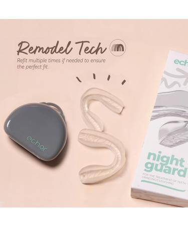 Echor Anti-Bacterial Clear Re-mouldable Night Guard - Teeth Grinding/Clenching/Bruxism - 2 Sizes for Men and Women - Buy Online on GoSupps.com