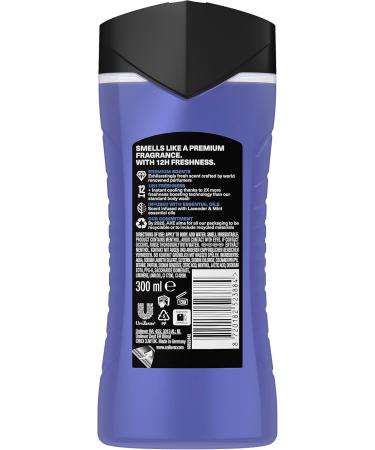 Unilever Benelux AX Fine Fragrance Collection Blue Lavender Shower Gel for 12 hours of freshness with the scent of premium perfume 6 x 300 ml Value pack - Buy Online on GoSupps.com