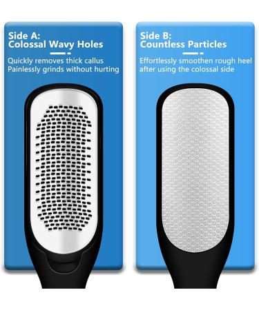 Foot File & Callus Remover - Dual-Sided Stainless Steel Foot Scrubber for Cracked Heels & Dead Skin - International Shipping - Buy Online on GoSupps.com
