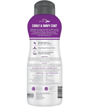 TropiClean PerfectFur Dog Shampoo 16 oz - For All Breeds & Coat Types - Curly & Wavy - Natural Ingredients - Made in USA - Buy Online on GoSupps.com