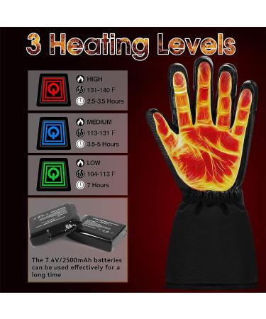 LYSHION Heated Gloves - Rechargeable Electric Waterproof Ski Gloves for Men and Women - X-Large Black - Buy Online on GoSupps.com
