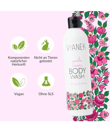 VIANEK Soothing Cream Shower Gel Vegan Natural Cosmetics for Men and Women Size 300 ml - Buy Online on GoSupps.com