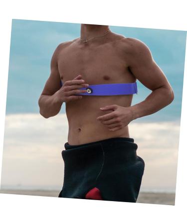 Kisangel Breathable Heart Rate Monitor Strap - Sports Equipment & Devices for Athletes | 17.00x0.10cm - Blue - Buy Online on GoSupps.com