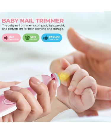 6-in-1 Baby Manicure Kit - Baby Nail Care Set with Clippers, Files, and Electric File Heads (Pink) - Buy Online on GoSupps.com