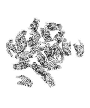 Sunnyclue 69pcs Hair Pearls - Viking Hair Bracelet & Necklace DIY Jewelry Ancient Silver Column Beads for Braids - Perfect Hair Decor - Buy Online on GoSupps.com