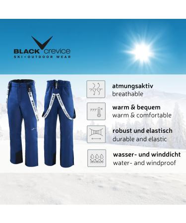 Black Crevice Men's Ski Pants | Windproof & Waterproof Snowsport Trousers | Breathable Active Sizes | Shop Internationally - Buy Online on GoSupps.com