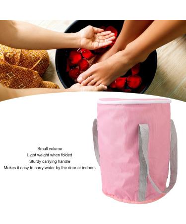 Verdant Touch Foot Soaking Bath Bag Collapsible Foot Soaking Bath Bag 5 Layer Insulated Waterproof Portable Travel Foot Bath Bag with Lid for Travel Camping Pink - Buy Online on GoSupps.com