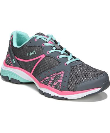 Ryka Women's Vida RZX Oxford - 35.5 EU - Iron Grey Hyper Pink Yucca Mint | International Shipping Available - Buy Online on GoSupps.com