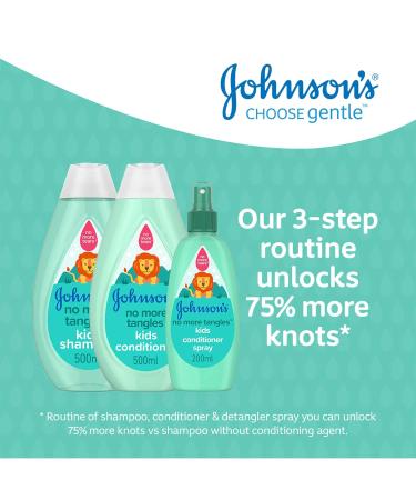 Johnson's No More Tangles Kids Conditioner Spray - Soft Smooth & Easy to Comb - 3 x 200ml | Perfect for Sensitive Skin - International Shipping Available - Buy Online on GoSupps.com