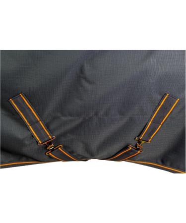 Marengos by Bucas Stay-Dry 1200d Irish Turnout | Waterproof & Breathable Rain Blanket | Gray/Orange | 165cm - Buy Online on GoSupps.com