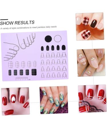 POPETPOP Silicone manicure pad fingernail mat silicone acrylic nail mat manicure mat silicone manicure art mat manicure tools acrylic manicure mat Silica gel coloring nail polish purple 28x20cm Purple - Buy Online on GoSupps.com