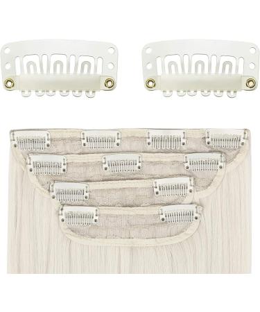 Metal Snap Hair Extension Clips - U-Shape Wig Clips for DIY Extensions (WHITE) - Buy Online on GoSupps.com