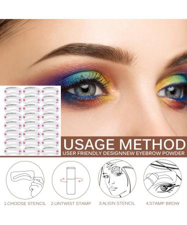 Sioppkik Eyebrow Stencil Set - 24 Reusable DIY Makeup Tools for Perfect Eyebrows | International Shipping Available - Buy Online on GoSupps.com