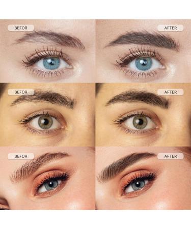 Magic Eyebrow Pencil with 4 Fork Tip Microblading Brow Pencil for Natural Makeup Long-Lasting All Day Fine Stroke 3D Waterproof Brow Pen to Accurate Depiction for Makeup Beginners (Black) - Buy Online on GoSupps.com