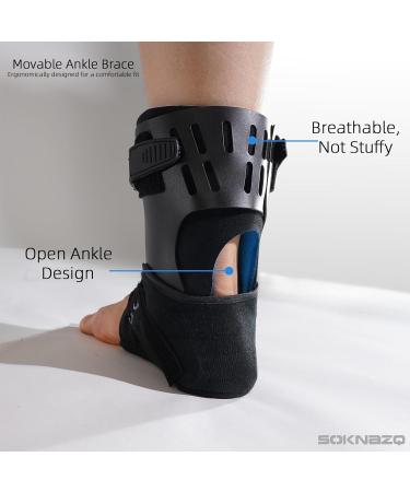 Ankle Support Brace for Sprains & Recovery | Stabiliser for Tendonitis & Fractures | Right Foot Small Size - Unisex - Buy Online on GoSupps.com