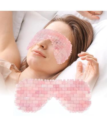 Premium Rose Quartz Eye Mask - 100% Natural & Handcrafted for Facial Massage & Relaxation | International Shipping Available - Buy Online on GoSupps.com