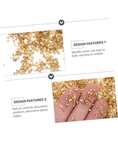 HAKIDZEL 1 Glass Chip Crushed Glass Glitter Chunky Flakes Sequins Stained Glass Irregular Glass Glitter DIY Crafts Vintage Flower Vase Nail Art Jewels Mirror Crystal Charm Nail Stickers 0.5X0.3cm Golden - Buy Online on GoSupps.com