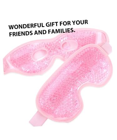 Hoement 2 Packs Eye Cold Spot Ice Eye Mask Cold Sleep Mask Ice Eye Patches Puffy Eyes Reduce Mask Reusable Eye Pads Ice Gel Eye Mask Hot Eye Masks Pink PVC - Buy Online on GoSupps.com