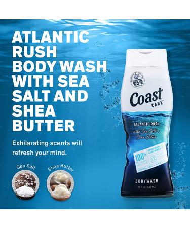 Coast CARE Body Wash - Atlantic Rush 18oz (Pack of 6) | Hydrating and Nourishing Formula - Buy Online on GoSupps.com